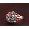 Factory Main Coral Design Men Ring Big Crystal Fashion Men Alloy Rings